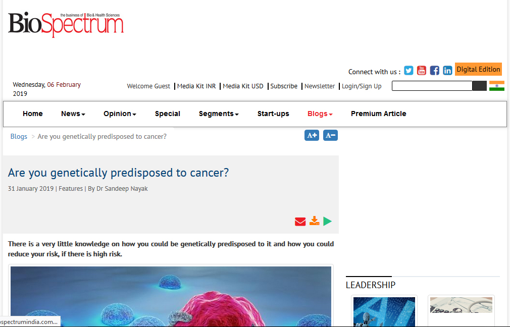 Doctor on a large colon and rectum cancer. Sandeep Nayak's T.V. Interview