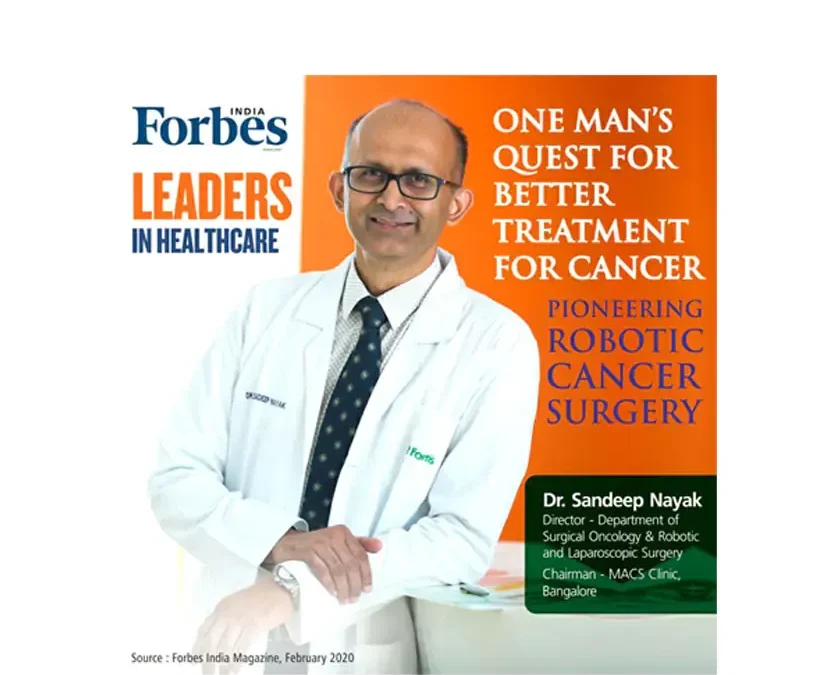 Forbes India – Leaders in Healthcare: ONE MAN’S QUEST FOR BETTERTREATMENT FOR CANCER