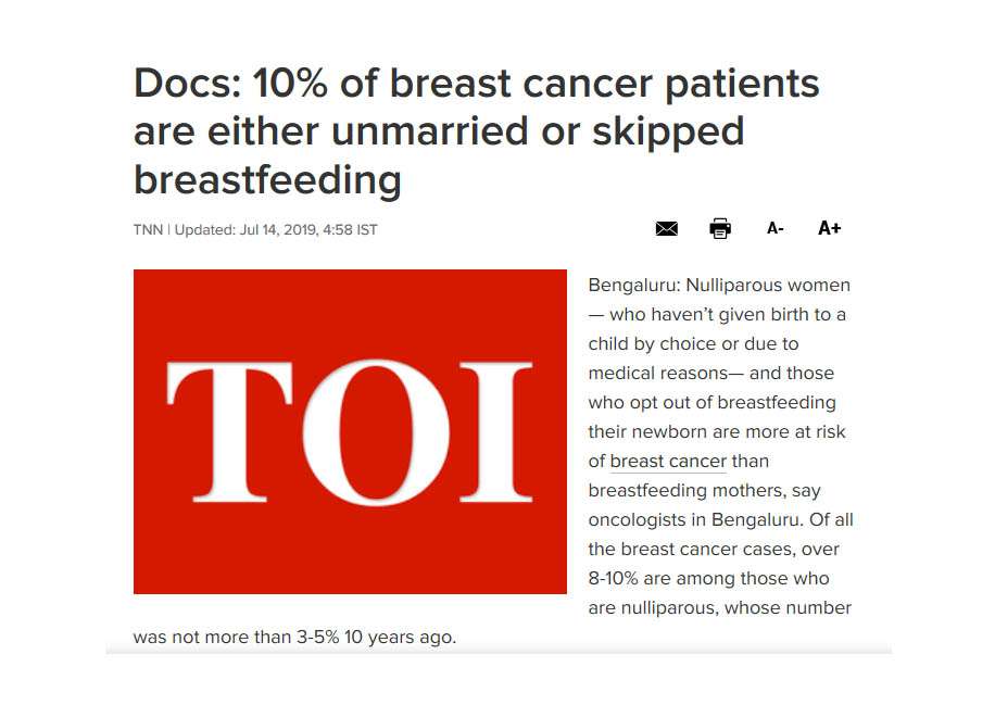 TOI press release on breast cancer patients
