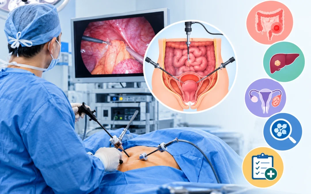 Laparoscopic Surgery Infographic in the Operating Room